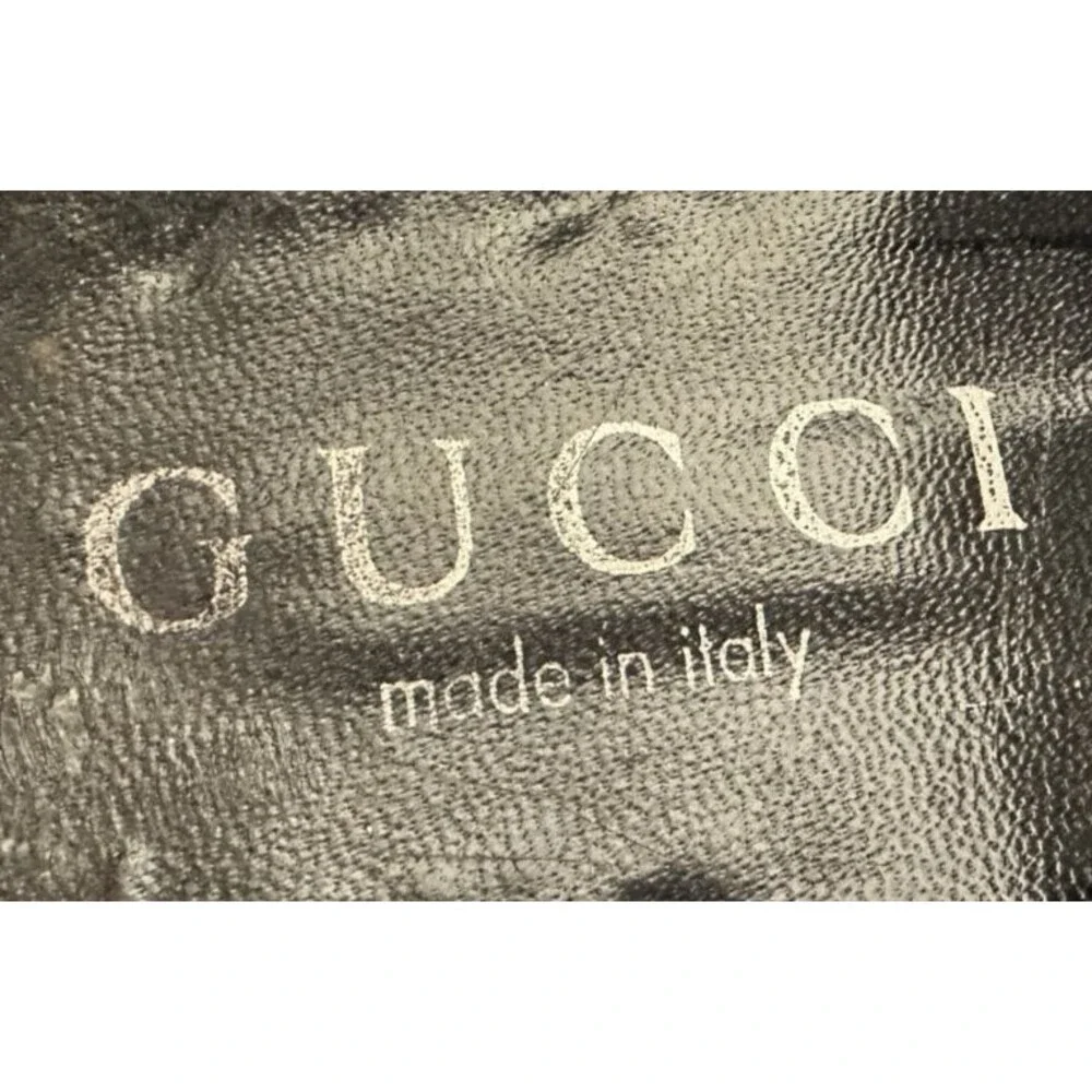 Vintage Very Good Cond. Gucci Black Suede (Men display picture 1